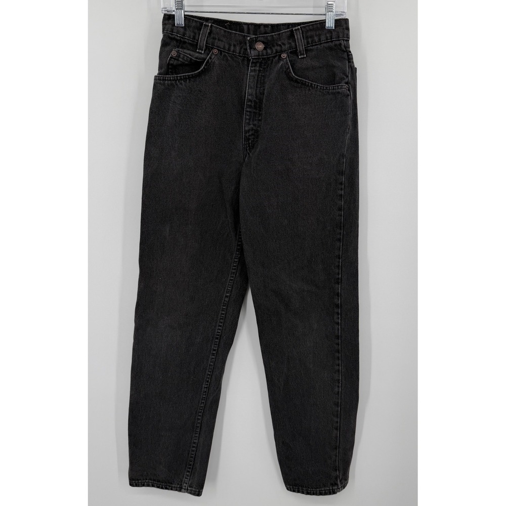 Vintage Levis 550 Student Relaxed Fit Jeans Orange Tab Black 29x30 Made in USA